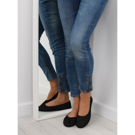 Ballerinas aus schwarzem Mesh JX56 schwarz 1