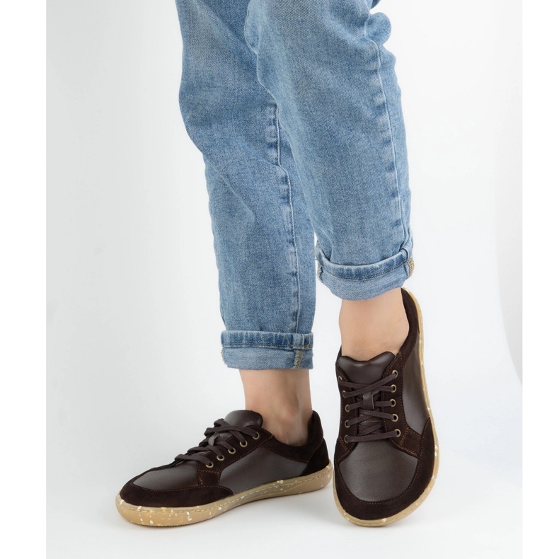 Frauenschuhe barfuß Lederbraun 0772W WASAK - minimalistische natürliche Schuhe 1