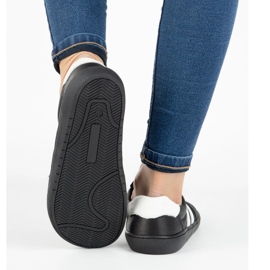 Frauen Lederschuhe Joker Blackorwhite Schwarz - Minimalistische Turnschuhe Olivier 2