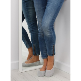 Graue Mesh-Ballerinas JX56 Grey 1