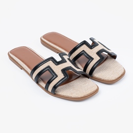 Seastar Hausschuhe mit dekorativen Ausschnitten schwarz 1