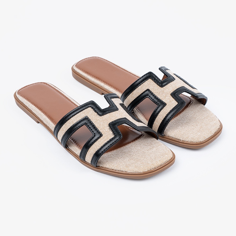 Seastar Hausschuhe mit dekorativen Ausschnitten schwarz 1