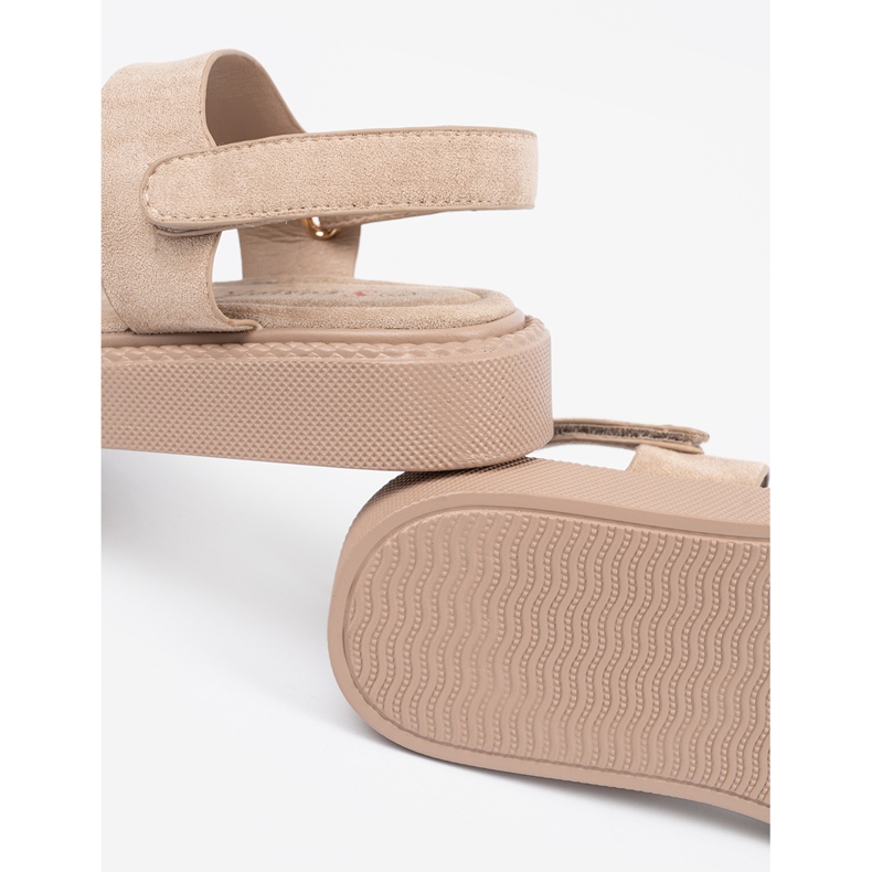 Seastar Beige Sandalen auf der Plattform mit Ausschnitten 1