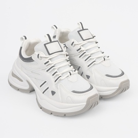 Shelvt Weiße Plateauschuhe für Damen 2
