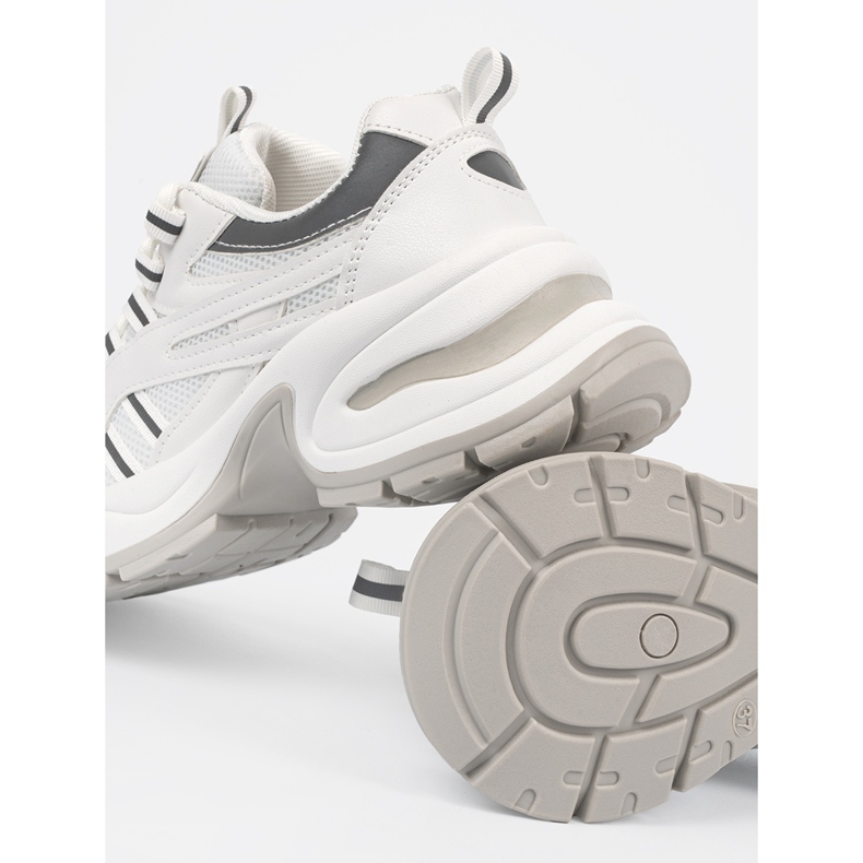 Shelvt Weiße Plateauschuhe für Damen 1