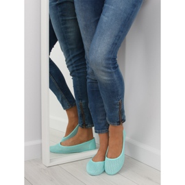 Mintgrüne Mesh-Ballerinas JX56 L.GREEN 1