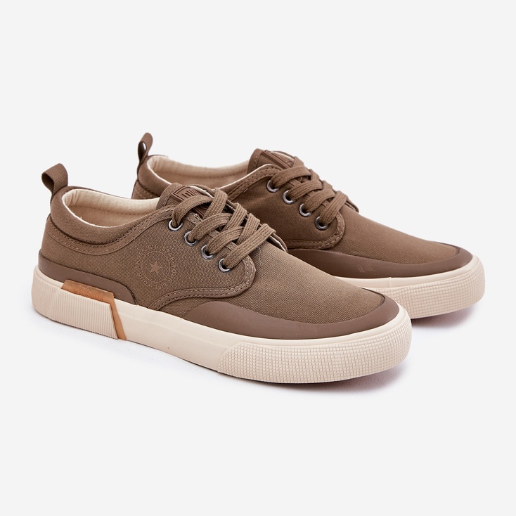 Big Star Materieller Männer großer Star RR174064 Khaki Sneakers grün 1