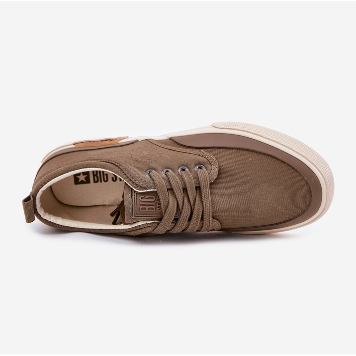 Big Star Materieller Männer großer Star RR174064 Khaki Sneakers grün 2