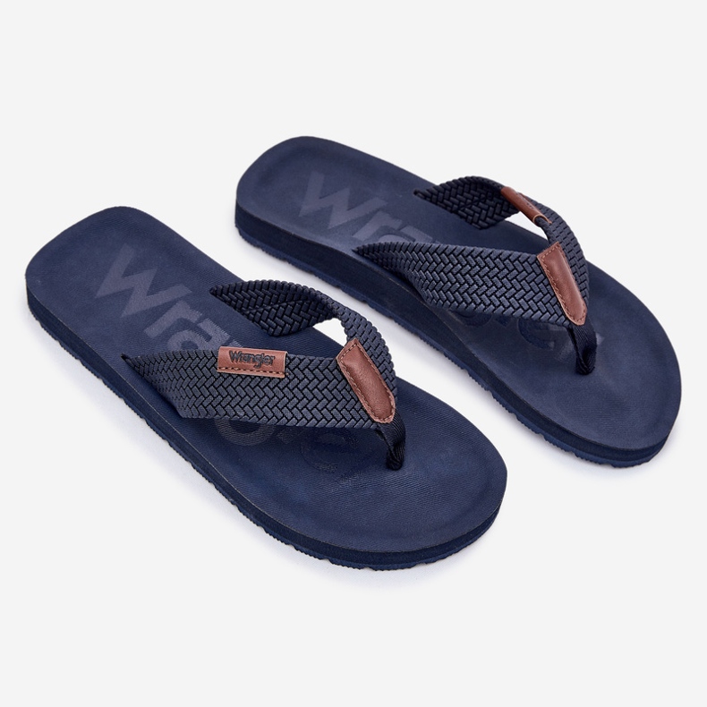 Herren Flip -Flops Wrangler Zane Flipflop Männer niedrig 20251044.24h Marine Blau 1