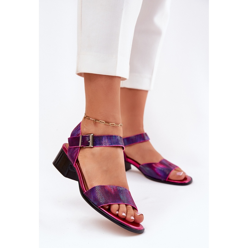 Maciejka N6802-15 Leder Fußball Sandalen rosa 2