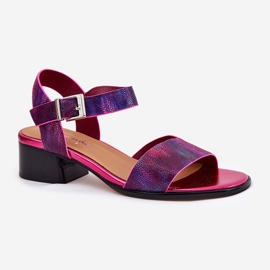 Maciejka N6802-15 Leder Fußball Sandalen rosa 4