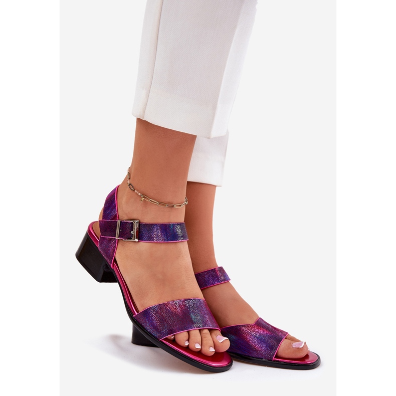 Maciejka N6802-15 Leder Fußball Sandalen rosa 1