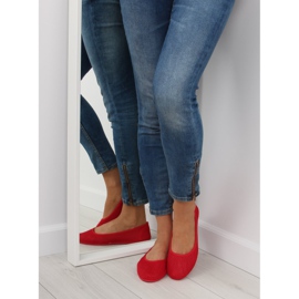 Rote Mesh-Ballerinas JX56 Rot 1