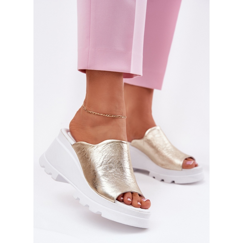 Lederkeile am Artiker 56C0435 PLN golden 2