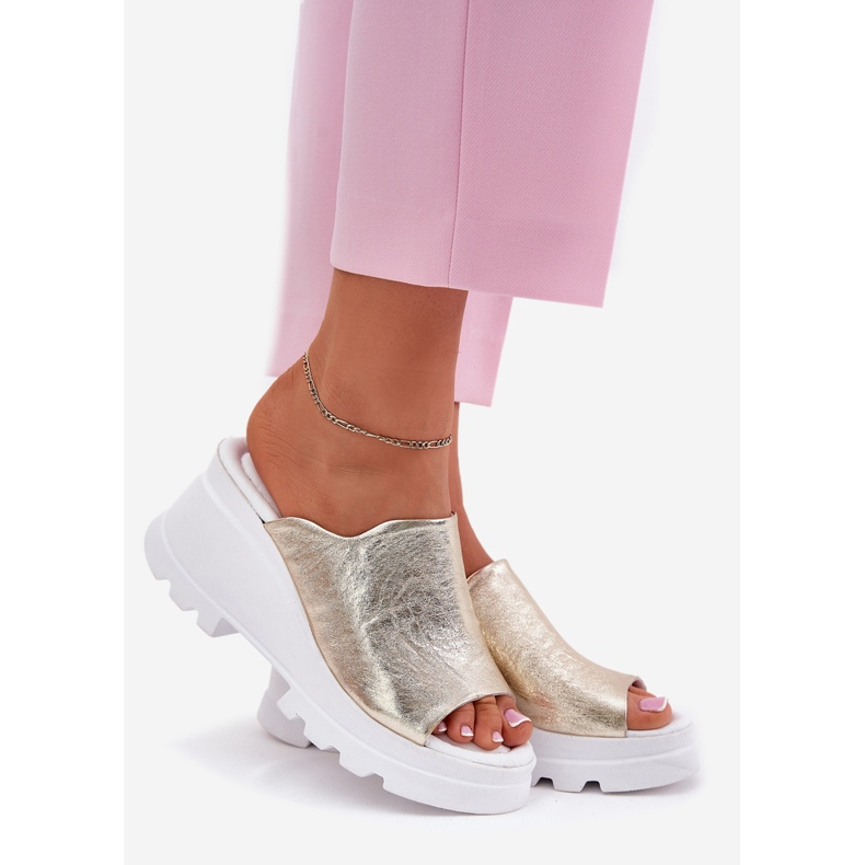 Lederkeile am Artiker 56C0435 PLN golden 1