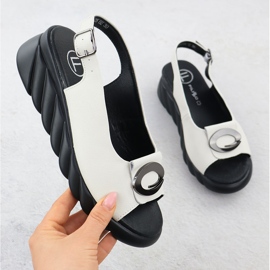 Filippo 7011 Leder Frauen Ledersandalen für Frauen weiß 1