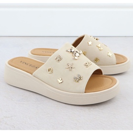 Frauen Lederkeile mit Beige Vinceza 66741 2