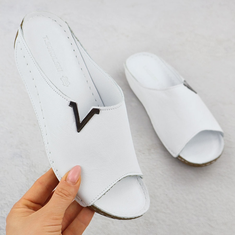 Damenleder-Flip Flip Flops T.Sokolski L22-301 weiß 1