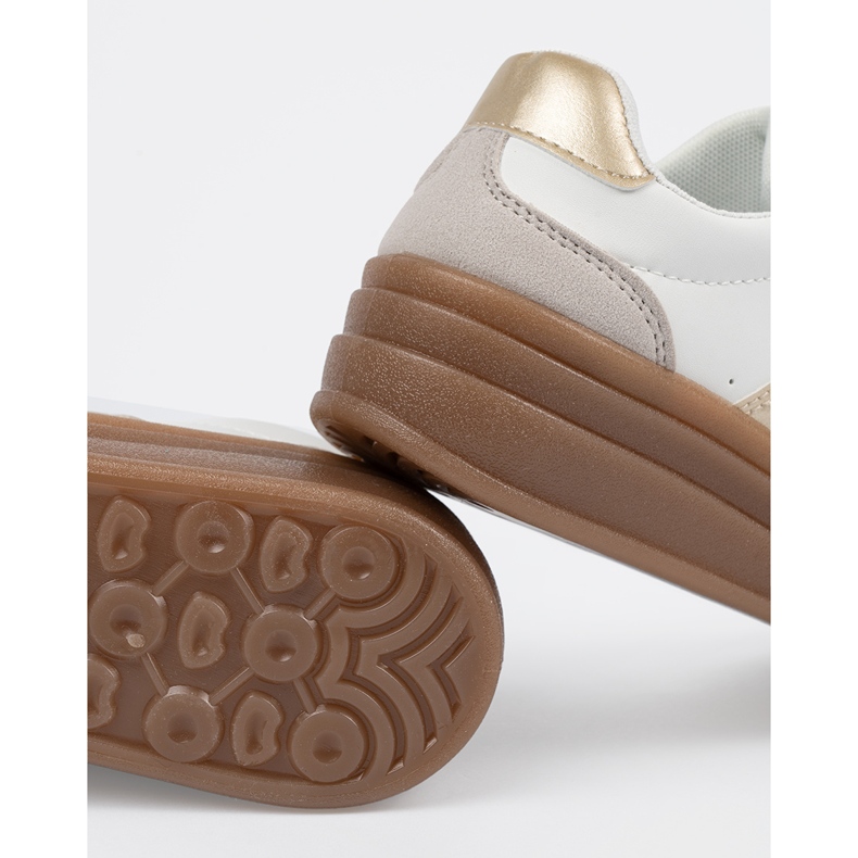 Shelvt Frauen Sportschuhe dickerer Boden weiß 2