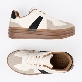 Shelvt Beige Sportschuhe für Damen 5