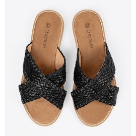 Shelvt Schwarze Frauenschwarzruppschuhe 1