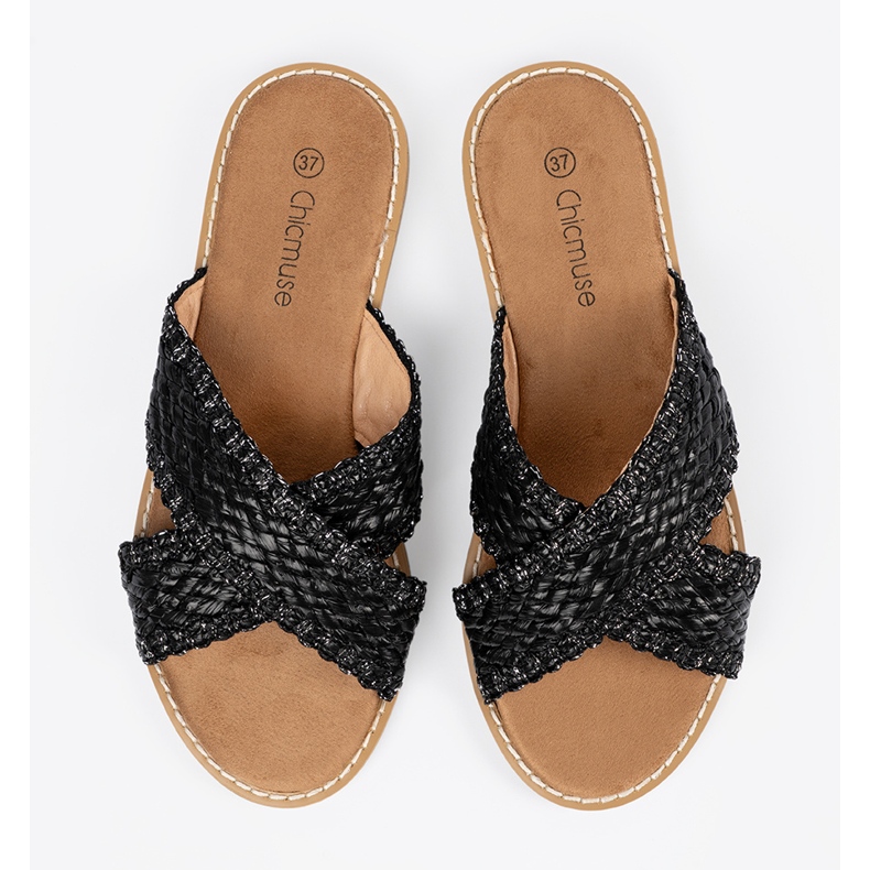 Shelvt Schwarze Frauenschwarzruppschuhe 1