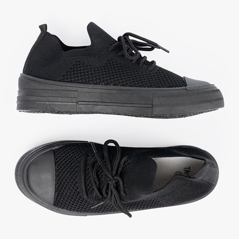 Shelvt Schwarze Frauen -Turnschuhe 1