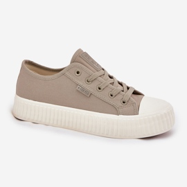 Materielle Frauen -Sneaker auf der Big Star RR274779 Grey Plattform grau 4
