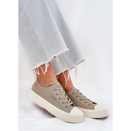Materielle Frauen -Sneaker auf der Big Star RR274779 Grey Plattform grau 6