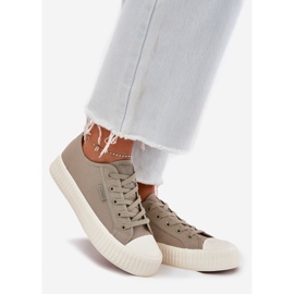 Materielle Frauen -Sneaker auf der Big Star RR274779 Grey Plattform grau 1