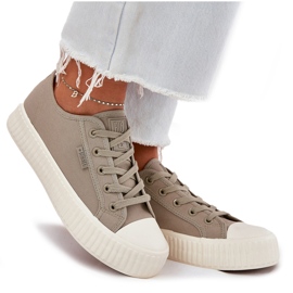 Materielle Frauen -Sneaker auf der Big Star RR274779 Grey Plattform grau 8