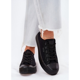 Big Star Frauenmaterial -Sneaker auf der großen schwarzen Plattform der großen Star RR274775 3
