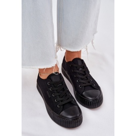 Big Star Frauenmaterial -Sneaker auf der großen schwarzen Plattform der großen Star RR274775 5