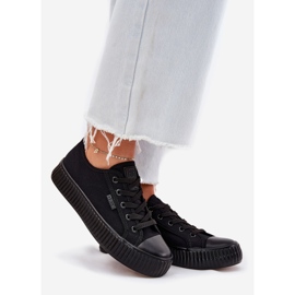 Big Star Frauenmaterial -Sneaker auf der großen schwarzen Plattform der großen Star RR274775 1