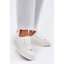 Big Star Frauenmaterial -Sneaker auf der großen weißen Plattform der großen Star RR274776 2