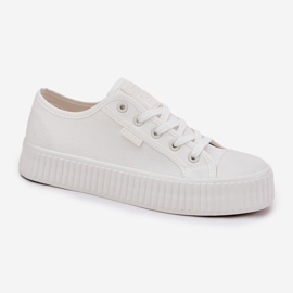 Big Star Frauenmaterial -Sneaker auf der großen weißen Plattform der großen Star RR274776 4