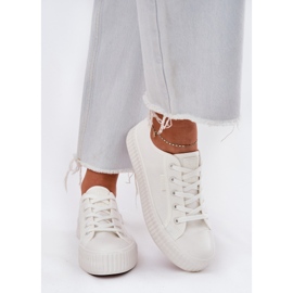 Big Star Frauenmaterial -Sneaker auf der großen weißen Plattform der großen Star RR274776 3