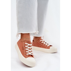 Materielle Frauen -Sneaker auf der Big Star RR274778 Orange Plattform 2