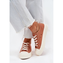 Materielle Frauen -Sneaker auf der Big Star RR274778 Orange Plattform 3