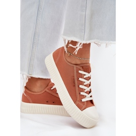 Materielle Frauen -Sneaker auf der Big Star RR274778 Orange Plattform 6