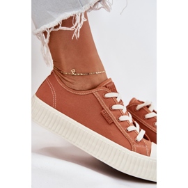 Materielle Frauen -Sneaker auf der Big Star RR274778 Orange Plattform 8