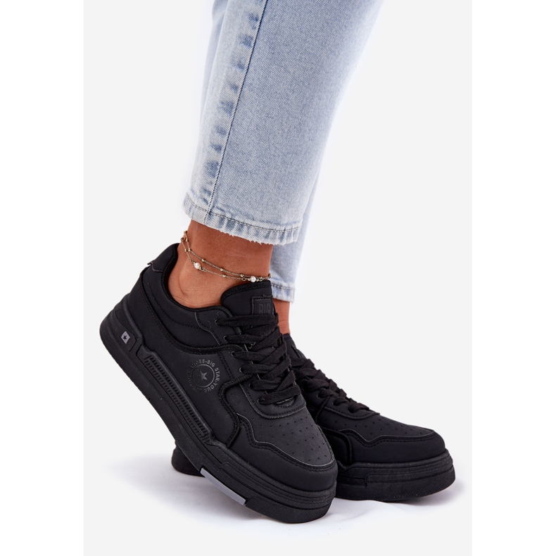 Low Damen-Sneaker Big Star RR274A311 Hi-Pola System Schwarzes System 1