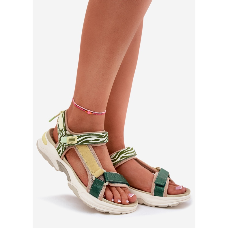 Damenklett Sandalen D.Franklin DFSH406003 Grün 1