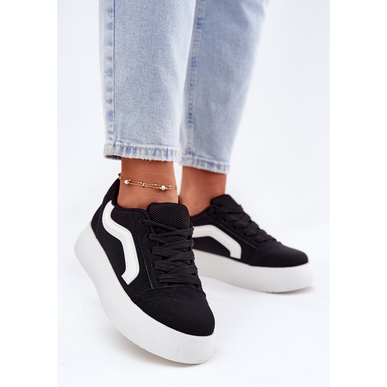 Inna Damen-Plateau-Sneaker in Schwarz 2