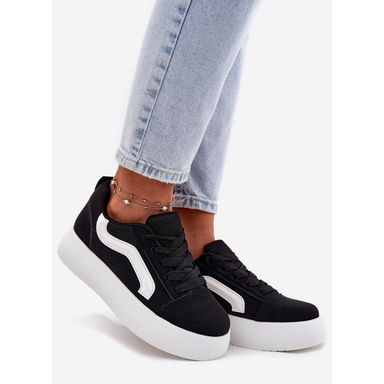 Inna Damen-Plateau-Sneaker in Schwarz 1