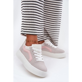 Inna Damen-Plateau-Sneaker in Grau 2