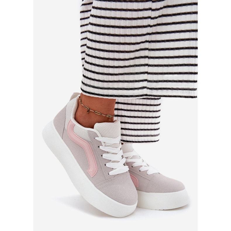 Inna Damen-Plateau-Sneaker in Grau 1