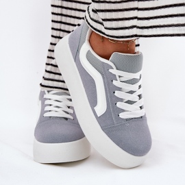 Inna Damen-Plateau-Sneaker, Blau 3