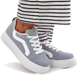 Inna Damen-Plateau-Sneaker, Blau 9
