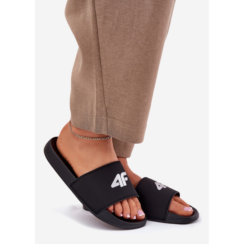 Frauen 4F 4frmm00FSLIF010-20S Schwarze Hausschuhe 1